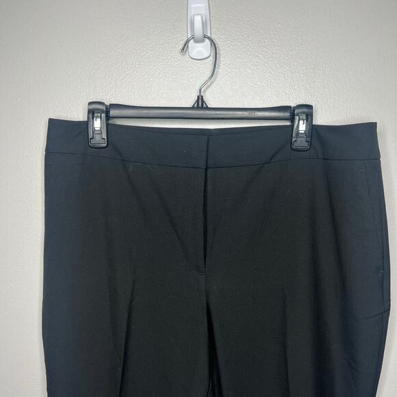 Ann Taylor Women's Black Dress Pants Straight Leg Size 12 Cuffed Office Career - Picture 2 of 10